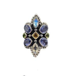 Nicky Butler Blue Quartz Gemstone Ring .925 Sterling Silver Size 9 New